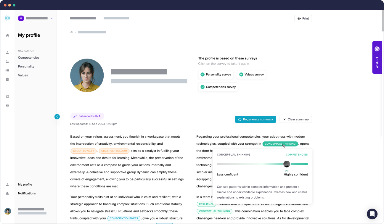 AI-powered insights - AssessioAI